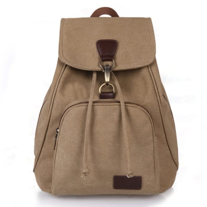 Damen Canvas Student Laptoptasche Rucksack – Bild 4