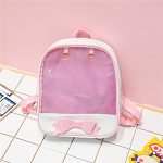 Transparenter Kinderrucksack, niedliche Schleife, Mini-Schultasche