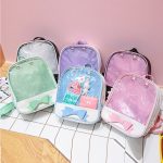 Transparenter Kinderrucksack, niedliche Schleife, Mini-Schultasche – Bild 2