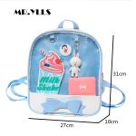 Transparenter Kinderrucksack, niedliche Schleife, Mini-Schultasche – Bild 5