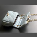 Kinder-Umhängetasche mit Blumenniete und glitzernder Metallkette – Bild 7