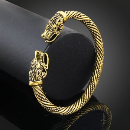 Männer Armband Manschette Wolf Kopf Viking Armband Schmuck Mode-Accessoires