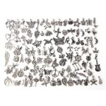 100 Stück Gemischte Antik Silber Farbe Europäische Armbänder Charm Anhänger Modeschmuck DIY Charms Handmade