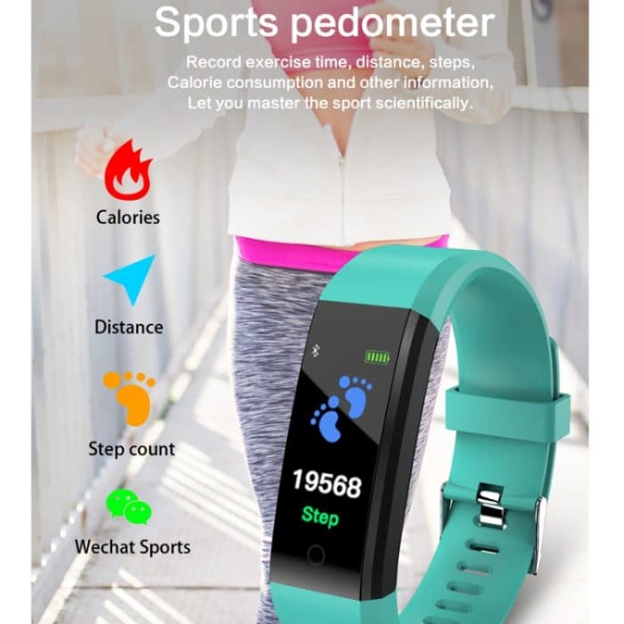 ID115 Plus Smart Armband Fitness Herzfrequenzmesser Blutdruck Schrittzähler Gesundheit Laufen Sport SmartWatch für IOS Android, ID115 Plus Black, ID115 Plus Purple, ID115 Plus Blue, ID115 Plus Red, ID115 Plus Dark Blue – Bild 4