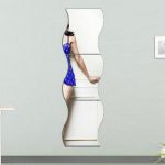 Wandspiegel, Acryl, DIY, Wellen-Stil, abnehmbarer Glasaufkleber, Schminkspiegel, Zuhause, Schlafzimmer, dekorativ, Wall Mirror Acrylic – Bild 4