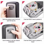 Safety Home Langlebige Aufbewahrungsbox Key Hider 4-stelliges Sicherheits-Geheimcode-Schloss Wandkombinations-Passwortschlüsselbox – Bild 6