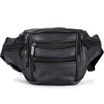 Mode Männer Echtes Leder Taille Taschen Reise Notwendigkeit Organizer Handy Tasche – Bild 2