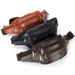 Mode Männer Echtes Leder Taille Taschen Reise Notwendigkeit Organizer Handy Tasche – Bild 6
