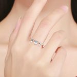 925 Sterling Silber Herz Diamant Ring Damen Hochzeit Verlobungsschmuck