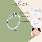 925 Sterling Silber Herz Diamant Ring Damen Hochzeit Verlobungsschmuck – Bild 6