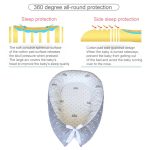 Babynestbett, tragbares, abnehmbares und waschbares Kinderbett, Reisebett, Baumwollwiege für Kinder, Kleinkinder – Bild 4