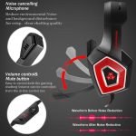 V1 3,5 mm RGB-Gaming-Headset mit bunter Leuchtdrahtsteuerung, Kabellänge: 2,2 m – Bild 5