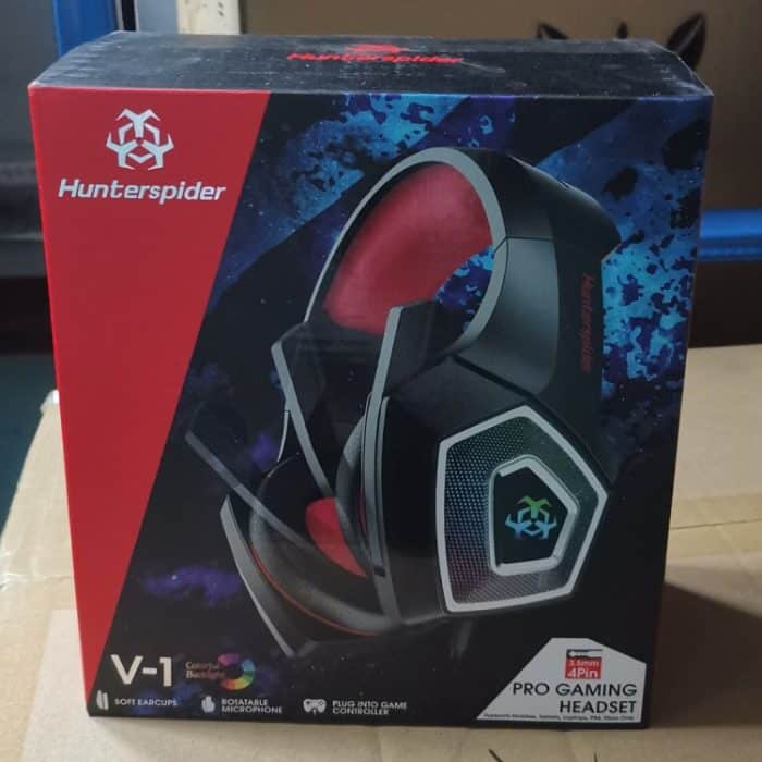 V1 3,5 mm RGB-Gaming-Headset mit bunter Leuchtdrahtsteuerung, Kabellänge: 2,2 m – Bild 2