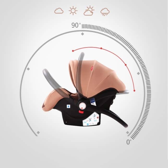 Hohe Landschaft kann sitzen und liegen, vierrädriger, stoßfester, zusammenklappbarer Kinderwagen für Neugeborene – Bild 2