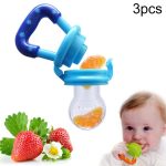 3 Stück tragbarer Baby-Säuglingsnahrungs-Nippel-Feeder, Silikon-Schnuller, Silikon-Baby-Schnuller, zufällige Farbe, Baby Soother, Size:M, Baby Soother, Size:L