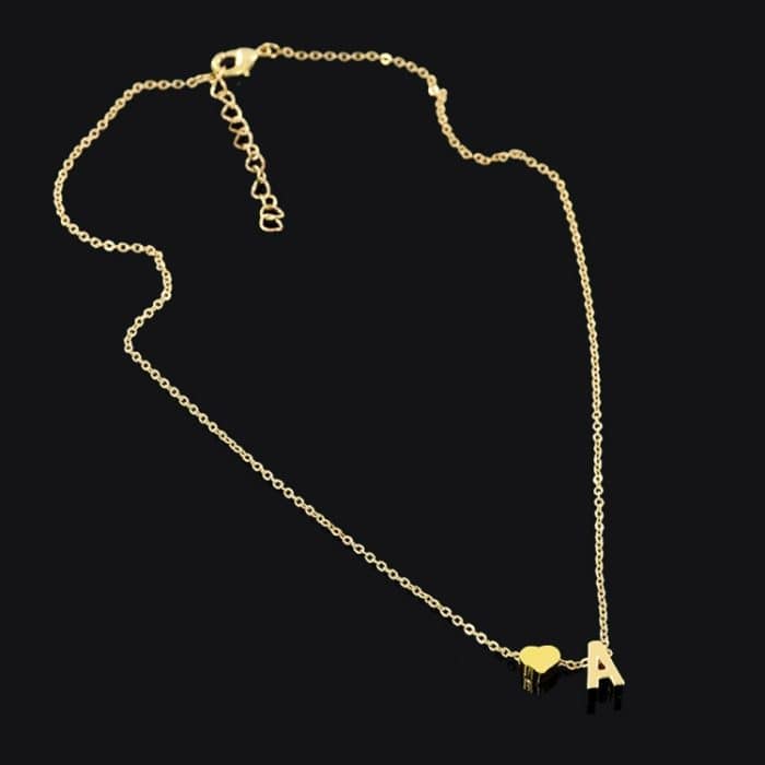 Mode kleine zierliche Herz Initial Halskette personalisierte Buchstaben Halskette Namen Schmuck für Frauen Accessoires Freundin Geschenk – Bild 6