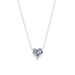 Halskette mit Kristall-Herz-Anhänger für Damen, kurze Halskette