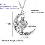 Frauen Mond leuchtend leuchtende Edelstein Charm Halskette Schmuck – Bild 2