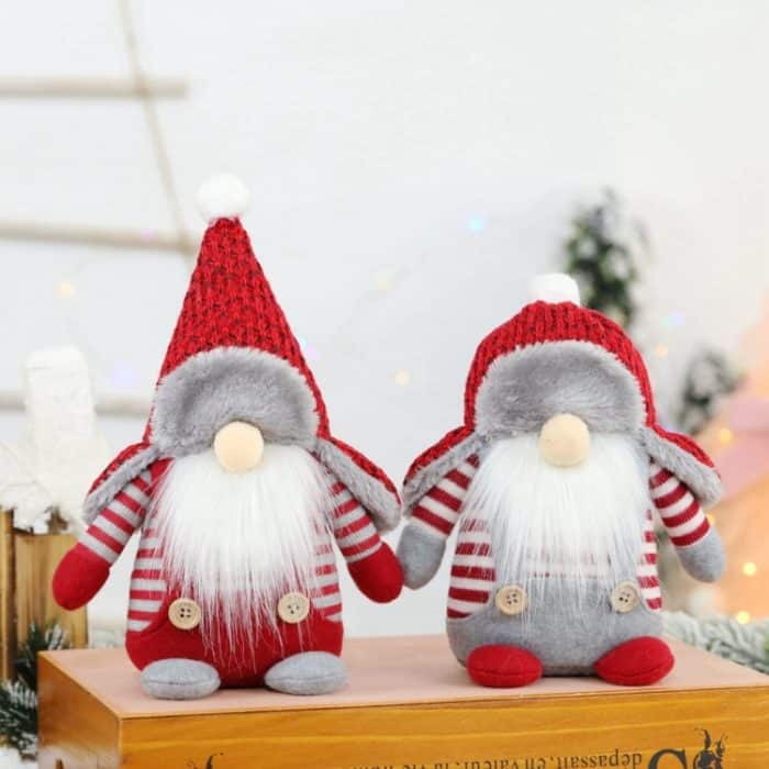 Weihnachtsdekorationen, Weihnachtsmann-Ornamente, gesichtslose Puppenfensterdekorationen, (Pointed Hat), (Round Hat ) – Bild 4