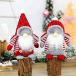 Weihnachtsdekorationen, Weihnachtsmann-Ornamente, gesichtslose Puppenfensterdekorationen, (Pointed Hat), (Round Hat ) – Bild 5