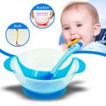 3 PCS Kinder Geschirr Baby Lernen Gerichte Mit Saugnapf Unterstützen Lebensmittel Schüssel Temperatur Sensing Löffel – Bild 3