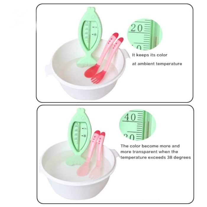 3 PCS Kinder Geschirr Baby Lernen Gerichte Mit Saugnapf Unterstützen Lebensmittel Schüssel Temperatur Sensing Löffel – Bild 5