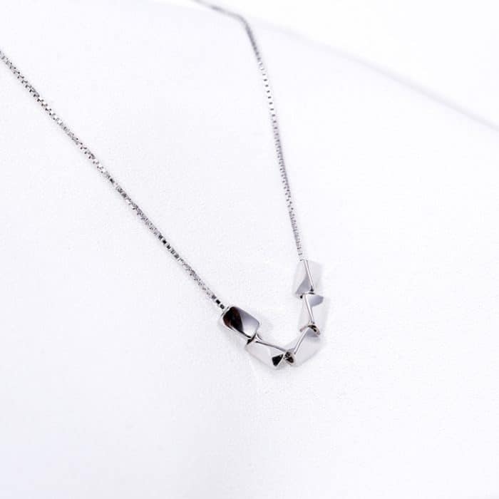 925 Sterling Silber Erbsen Halskette Reis Schlüsselbein Kette – Bild 2