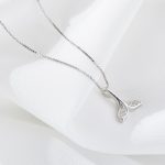S925 Sterling Silber Fischschwanz Halskette Mädchen Schmuck Walschwanz Halskette – Bild 5