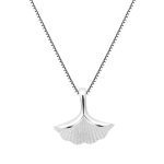 Halskette mit Ginkgoblatt-Anhänger aus S925-Sterlingsilber