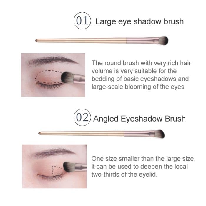 4 Teile/satz Make-Up Pinsel Lidschatten Pinsel Augen Make-Up Set Weiche Haar Detail Pinsel Wisch Pinsel Mit Pinsel Tasche – Bild 3