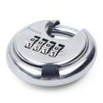 Edelstahl-Passwort-Vorhängeschloss 304, wasserdicht und rostfrei, für den Außenbereich, Hoftür, Schrankschloss, rundes Kuchenschloss, Password Padlock Round Cake Lock