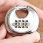 Edelstahl-Passwort-Vorhängeschloss 304, wasserdicht und rostfrei, für den Außenbereich, Hoftür, Schrankschloss, rundes Kuchenschloss, Password Padlock Round Cake Lock – Bild 7