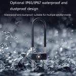 Intelligentes Bluetooth-Fingerabdruck-U-förmiges Glastürschloss, schersicheres Diebstahlschutzschloss, erweitertes wasserdichtes U-förmiges Schloss für den Außenbereich, U3 (Fingerprint+APP+Key), U5 (Fingerprint+APP+Key), U2 (Key Password + APP + Key) – Bild 3
