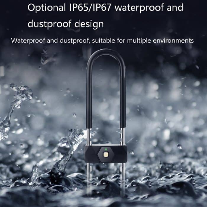 Intelligentes Bluetooth-Fingerabdruck-U-förmiges Glastürschloss, schersicheres Diebstahlschutzschloss, erweitertes wasserdichtes U-förmiges Schloss für den Außenbereich, U3 (Fingerprint+APP+Key), U5 (Fingerprint+APP+Key), U2 (Key Password + APP + Key) – Bild 3