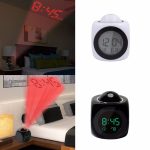 Multifunktions-LED-Projektionswecker, sprachsprechende Uhr, White without USB cable, Black without USB cable, Black + USB cable, White + USB cable – Bild 4