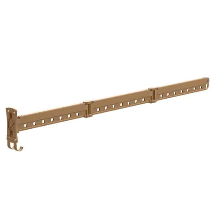 Kleiderständer, zusammenklappbarer Teleskop-Balkon-Wäscheständer, für den Innenbereich, wandmontierte Kleiderstange für den Haushalt, Golden Long (3 Sections), Silver Long (3 Sections), Black Long (3 Sections), Rose Gold Long (3 Sections)... – Bild 1