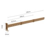 Kleiderständer, zusammenklappbarer Teleskop-Balkon-Wäscheständer, für den Innenbereich, wandmontierte Kleiderstange für den Haushalt, Golden Long (3 Sections), Silver Long (3 Sections), Black Long (3 Sections), Rose Gold Long (3 Sections)... – Bild 10