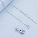 Sterling Silber S925 Vibrant Wings weißvergoldete Zirkon-Halskette – Bild 4