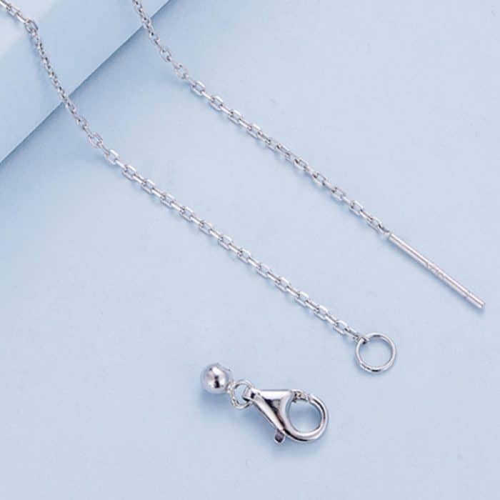 Sterling Silber S925 Vibrant Wings weißvergoldete Zirkon-Halskette – Bild 4