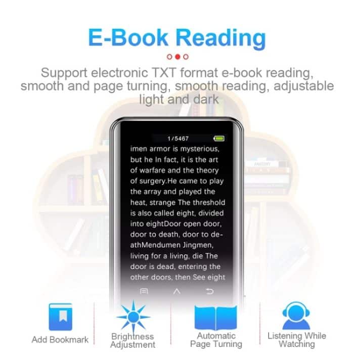 M13 High-Definition-Rauschunterdrückungsrekorder Musik-MP4-Player, unterstützt Aufnahme / E-Book / TF-Karte, With Bluetooth (Black) 4GB, With Bluetooth (Black) 8GB, With Bluetooth (Black) 16GB, With Bluetooth (Black) 32GB, Without Bluetooth(Black) 4GB... – Bild 7