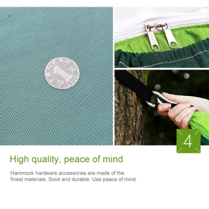 1-2 Personen Outdoor Moskitonetz Fallschirm Hängematte Camping Hängendes Schlafbett Schaukel Tragbarer Doppelstuhl, 260 x 140 cm, 260x140cm Blue Grey, 260x140cm Pink, 260x140cm Pink Blue, 260x140cm Green, 260x140cm Yelliw Green – Bild 8