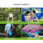 1-2 Personen Outdoor Moskitonetz Fallschirm Hängematte Camping Hängendes Schlafbett Schaukel Tragbarer Doppelstuhl, 260 x 140 cm, 260x140cm Blue Grey, 260x140cm Pink, 260x140cm Pink Blue, 260x140cm Green, 260x140cm Yelliw Green – Bild 10