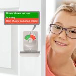 Toiletten-Türschloss mit rotem und grünem Display, öffentliche Toilette, Edelstahl-Bolzenschloss, Indicating lock With Handle – Bild 4