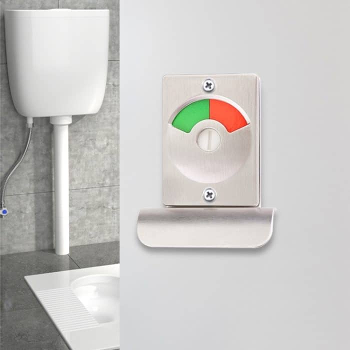Toiletten-Türschloss mit rotem und grünem Display, öffentliche Toilette, Edelstahl-Bolzenschloss, Indicating lock With Handle – Bild 7
