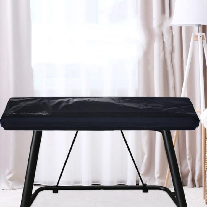 Wasserabweisende elektronische Tastaturabdeckung mit Öffnung, Oxford-Stoff, Staubschutz, Kordelzug, Tastatur- und Instrumentenabdeckung, 61 Keys Black 98x42x21cm, 88 Key Black 124x49x36cm – Bild 5