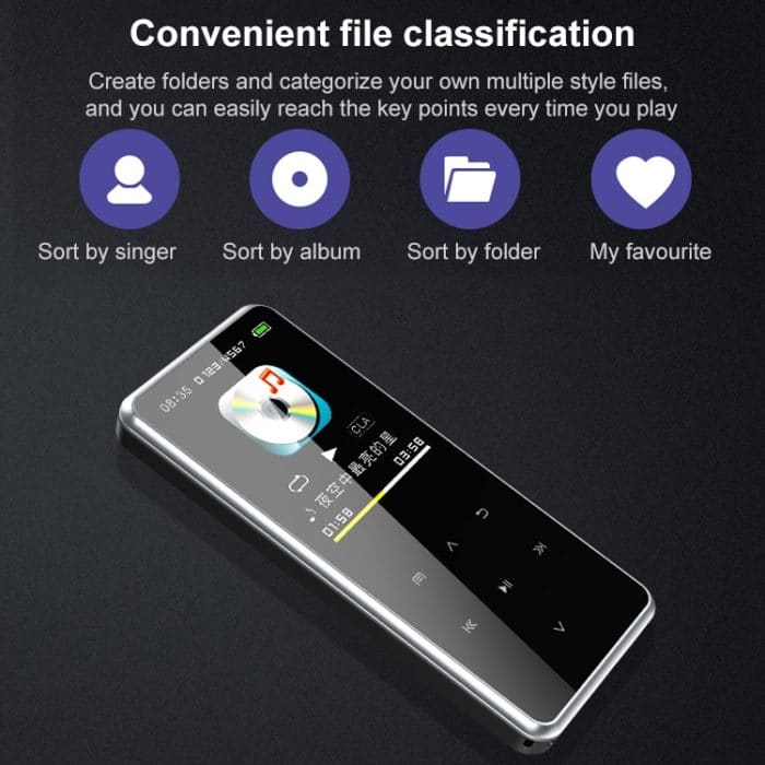 Tragbares Bluetooth-Touchscreen-MP3-Player-Recorder-E-Book, 4GB, 8GB, 16GB, 32GB – Bild 12