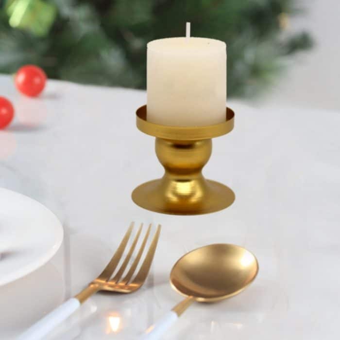 2 Stück DH20-33 geometrischer runder Kerzenhalter aus Eisen für Fenster, Zuhause, Foto-Requisiten, Geometric Round Iron – Bild 5