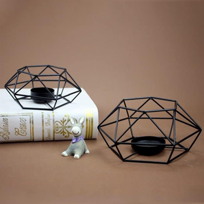 3 Stück Hochzeits-Kerzenhalter aus Schmiedeeisen, Bastel-Kerzenhalter, Heimdekoration, Ornamente, Large, Small – Bild 2