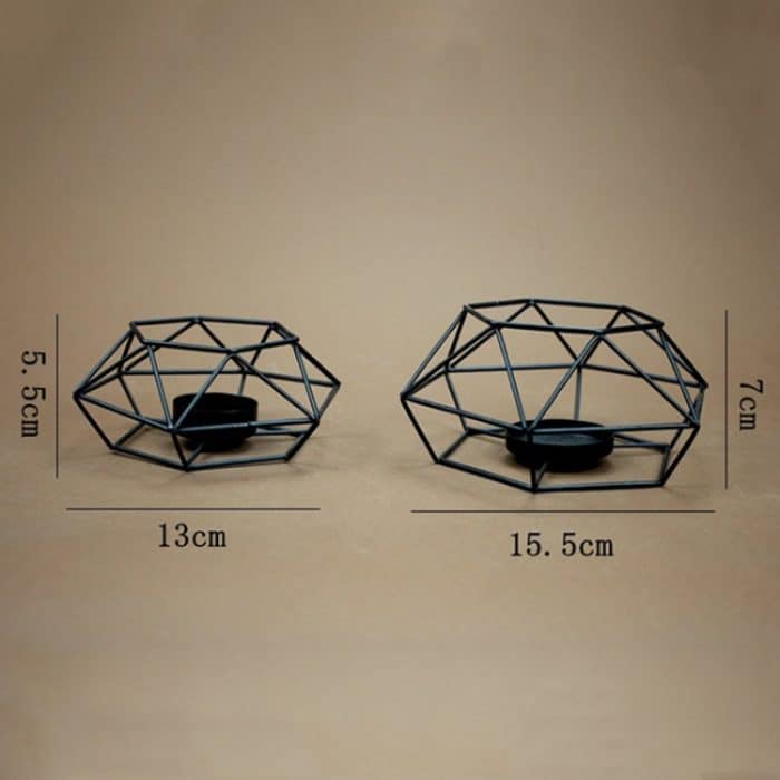 3 Stück Hochzeits-Kerzenhalter aus Schmiedeeisen, Bastel-Kerzenhalter, Heimdekoration, Ornamente, Large, Small – Bild 3