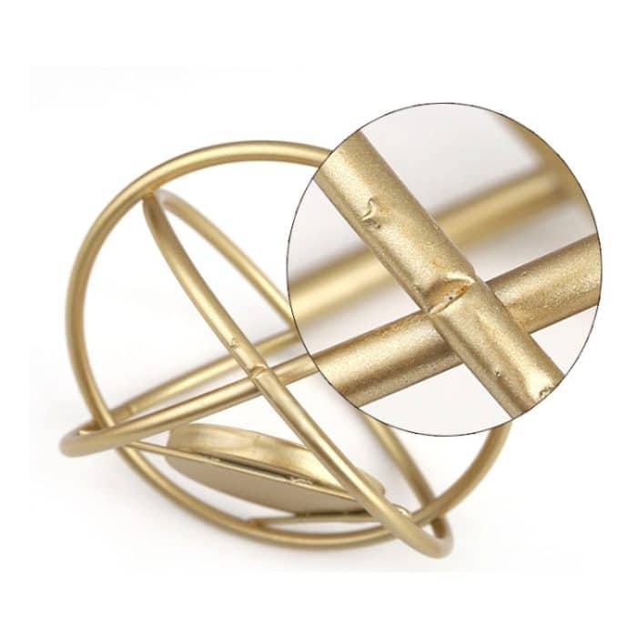 2 PCS Kreative Eisen Kunst Aromatherapie Kerzenhalter Desktop Dekoration Geometrische Metall Kerzenhalter, Golden, Black – Bild 4